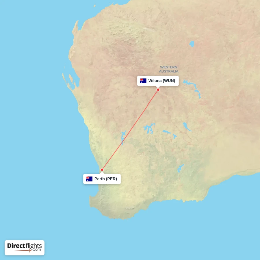 PER - WUN route map