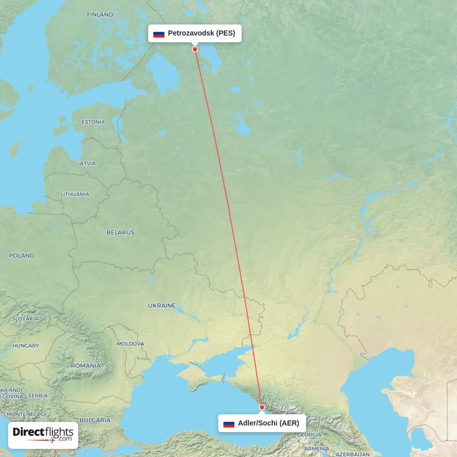 PES - AER route map