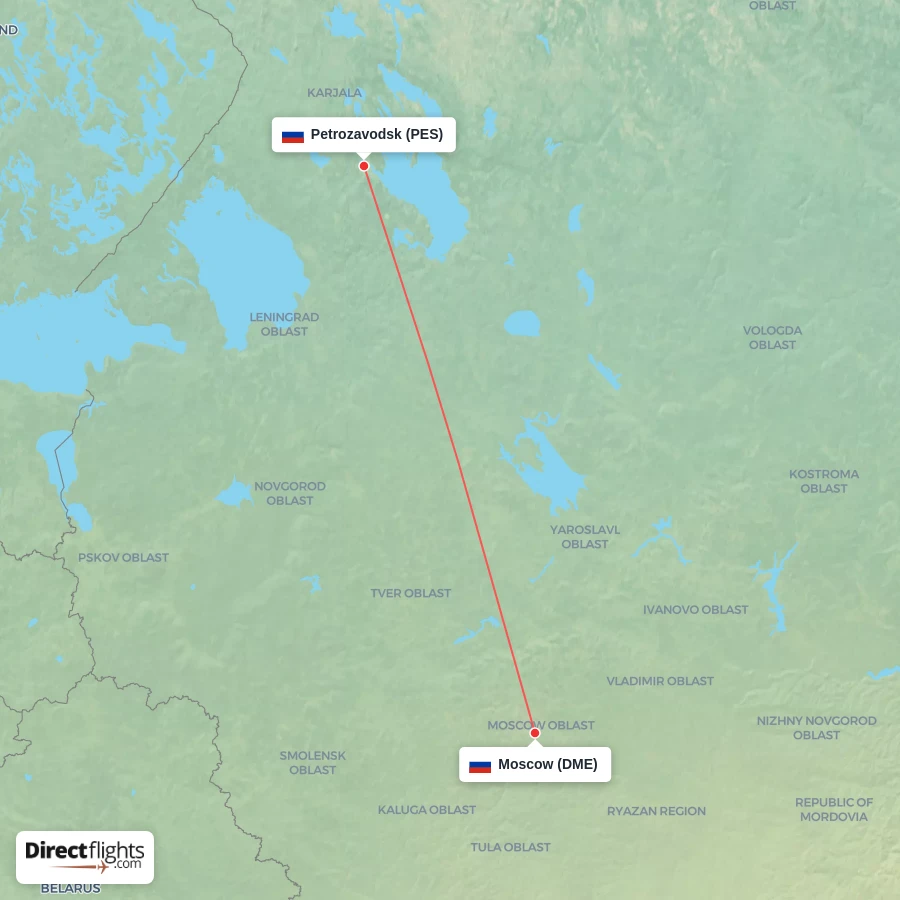 PES - DME route map