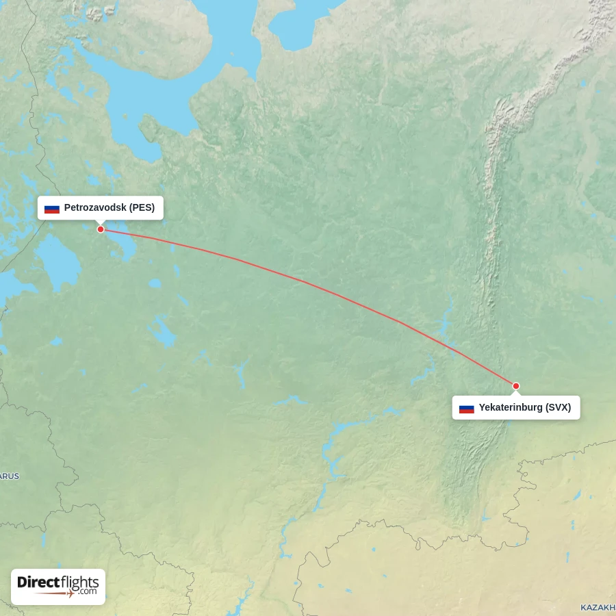 PES - SVX route map