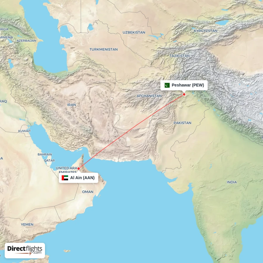 PEW - AAN route map