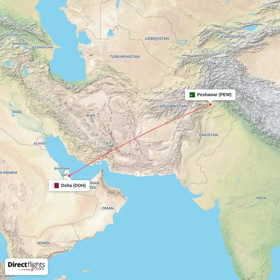 PEW - DOH route map