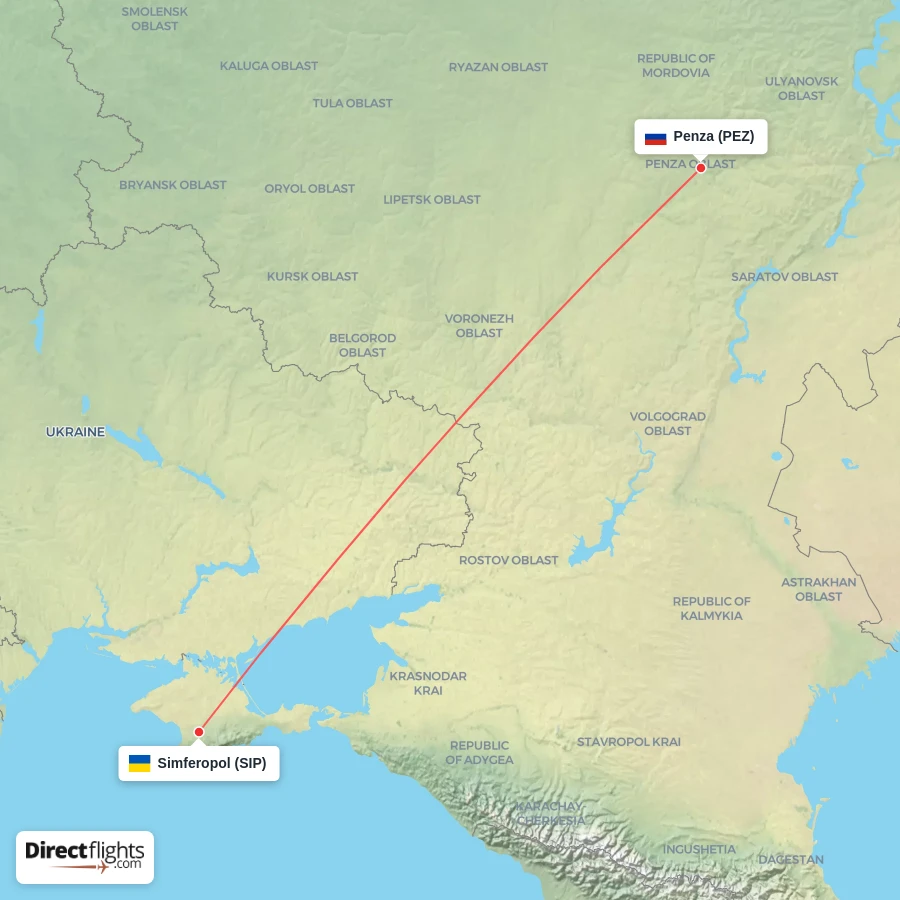 PEZ - SIP route map