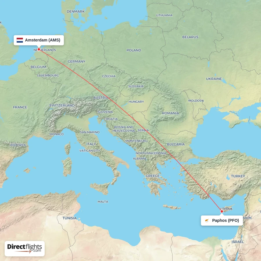 PFO - AMS route map