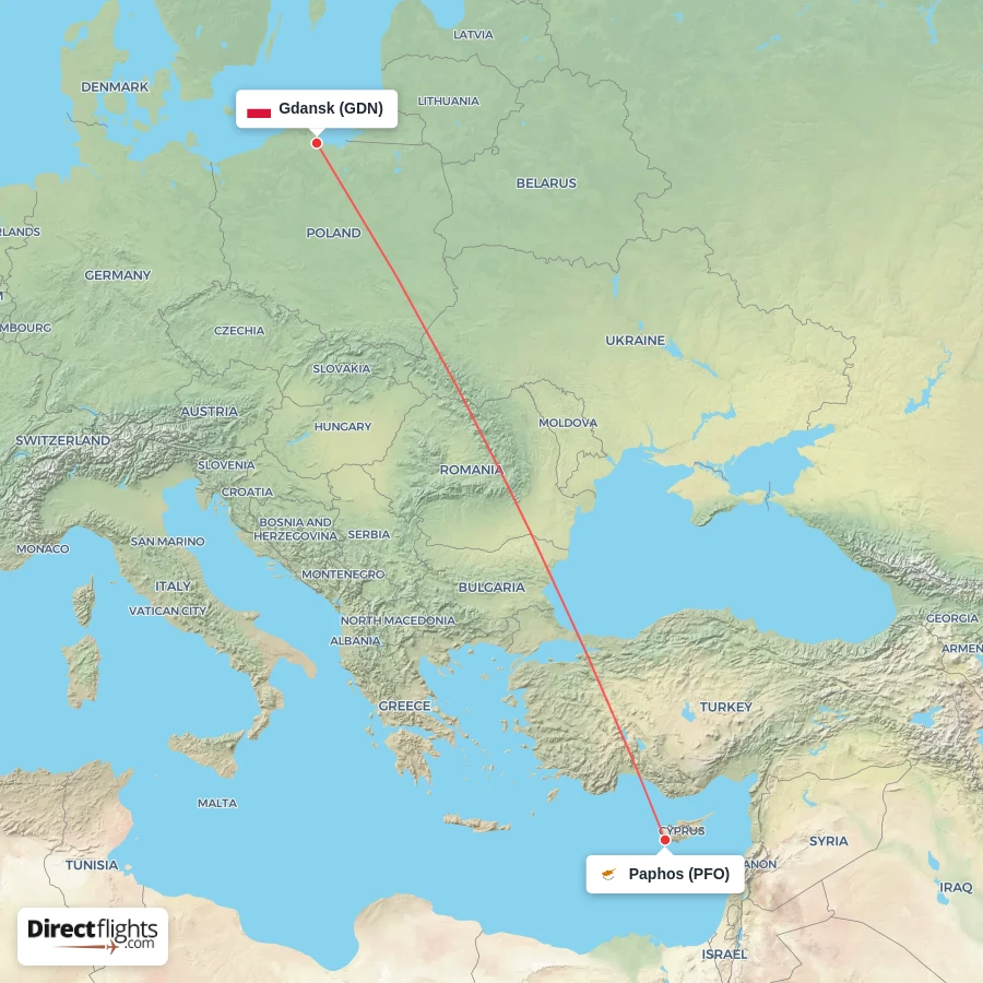 PFO - GDN route map