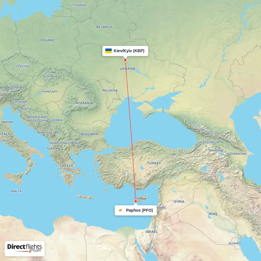 PFO - KBP route map
