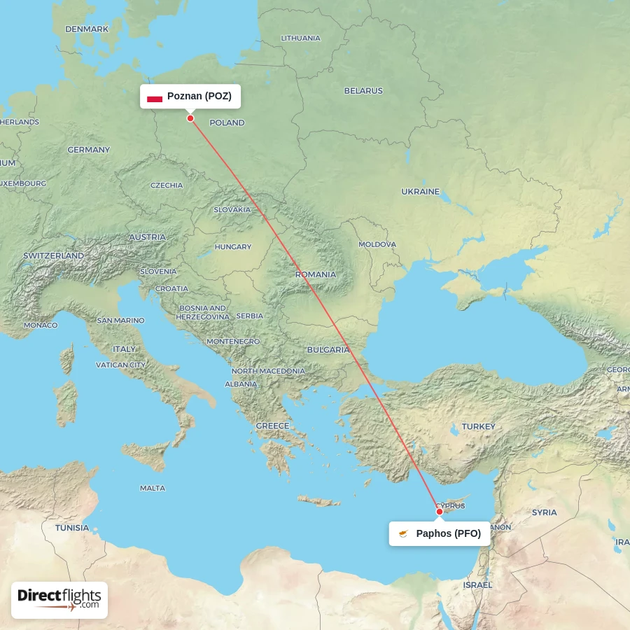 PFO - POZ route map