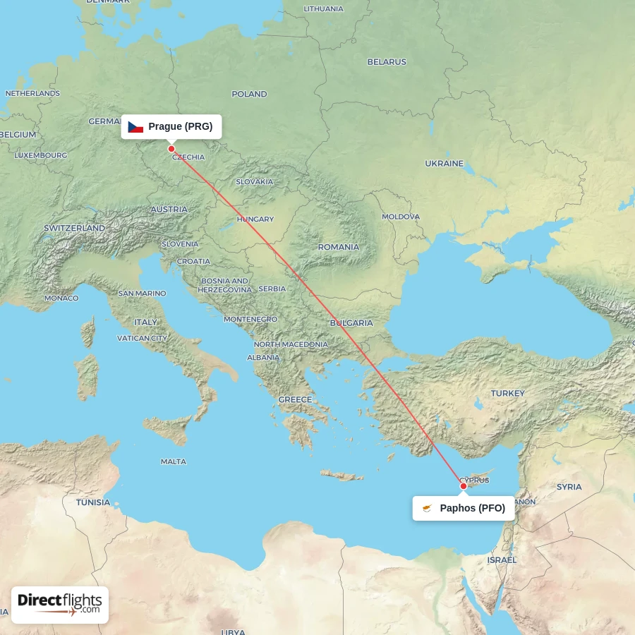 PFO - PRG route map