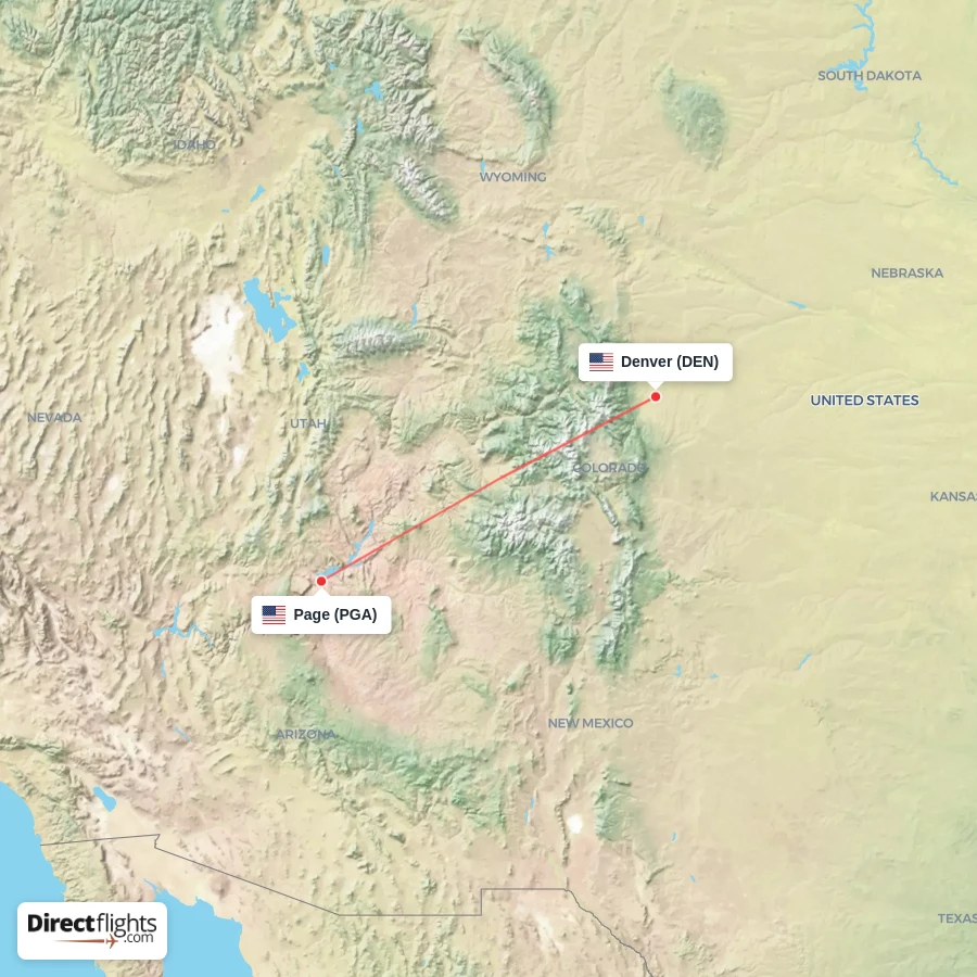PGA - DEN route map