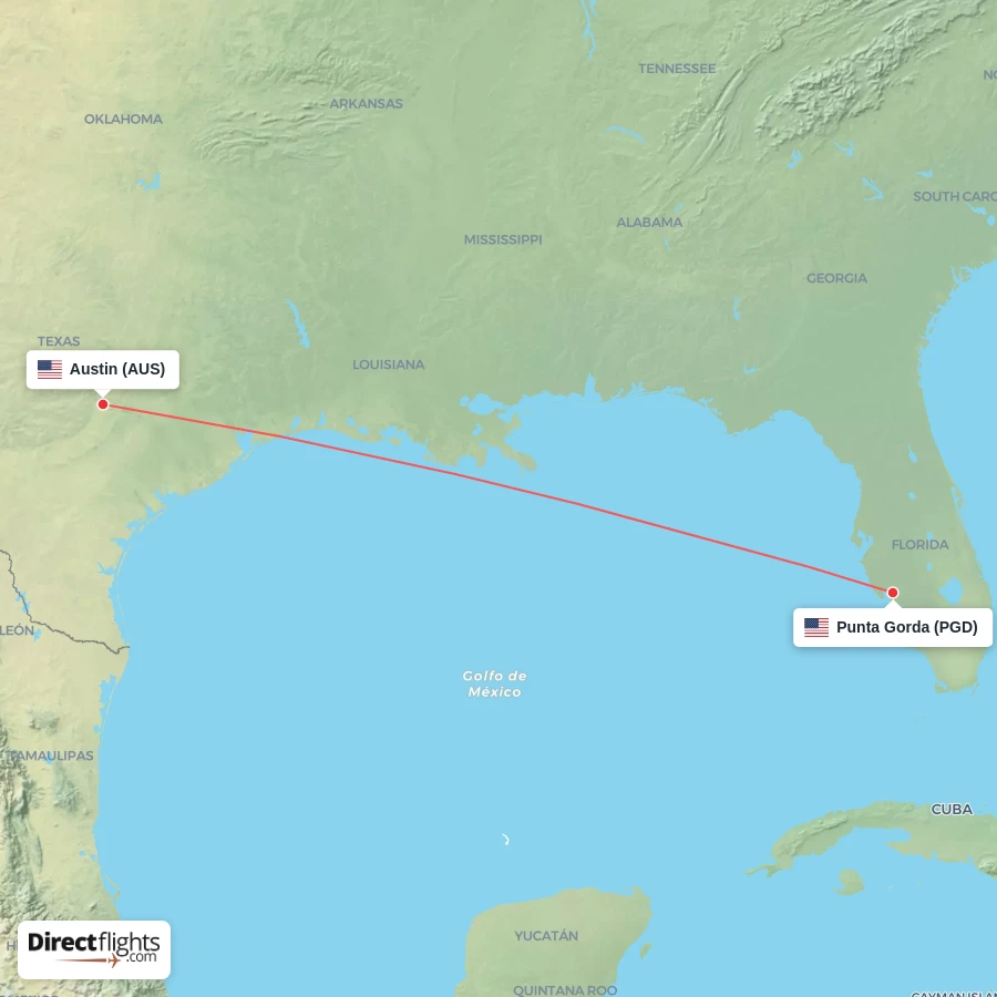 PGD - AUS route map