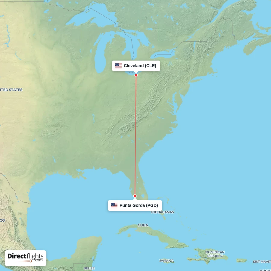 PGD - CLE route map