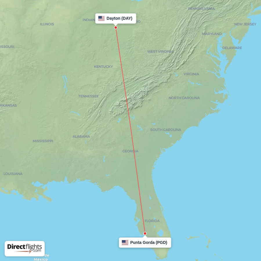 PGD - DAY route map