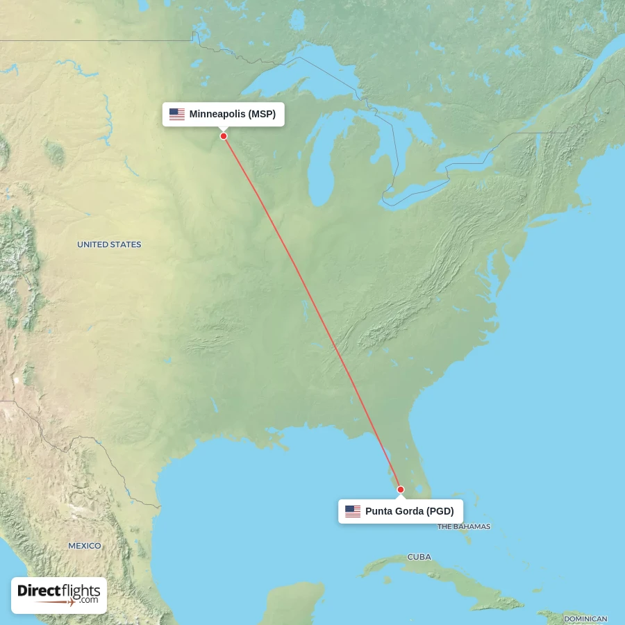 PGD - MSP route map