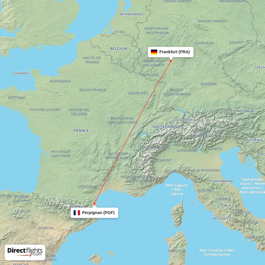 PGF - FRA route map