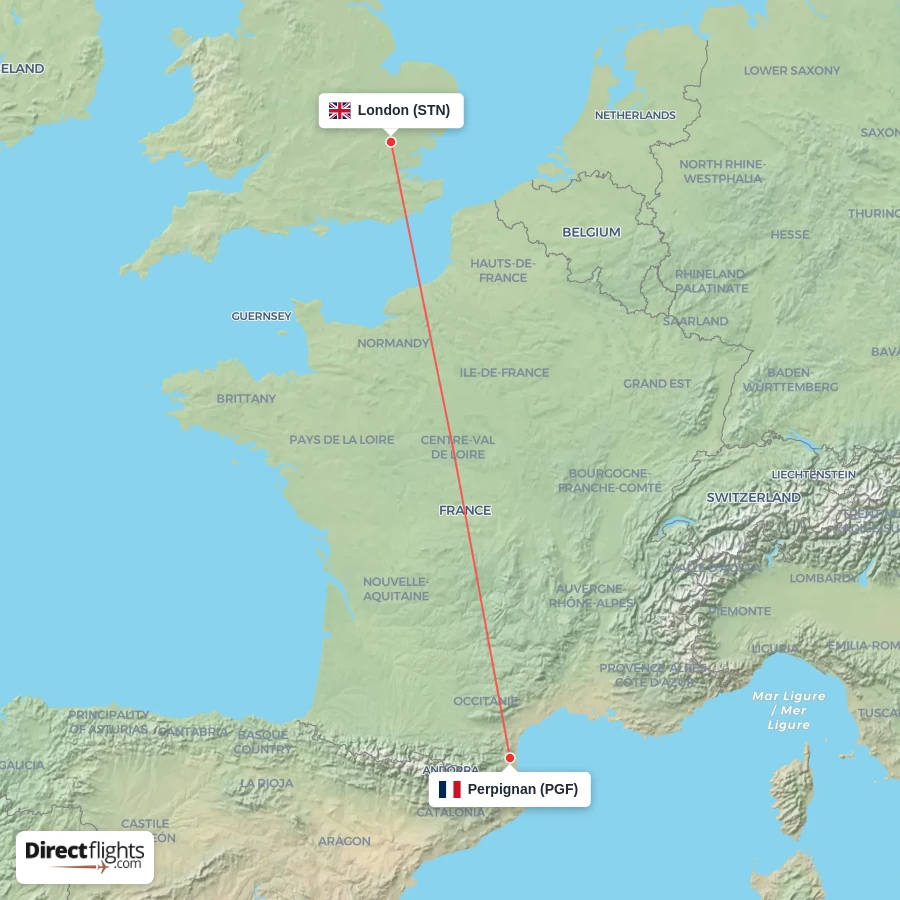 PGF - STN route map
