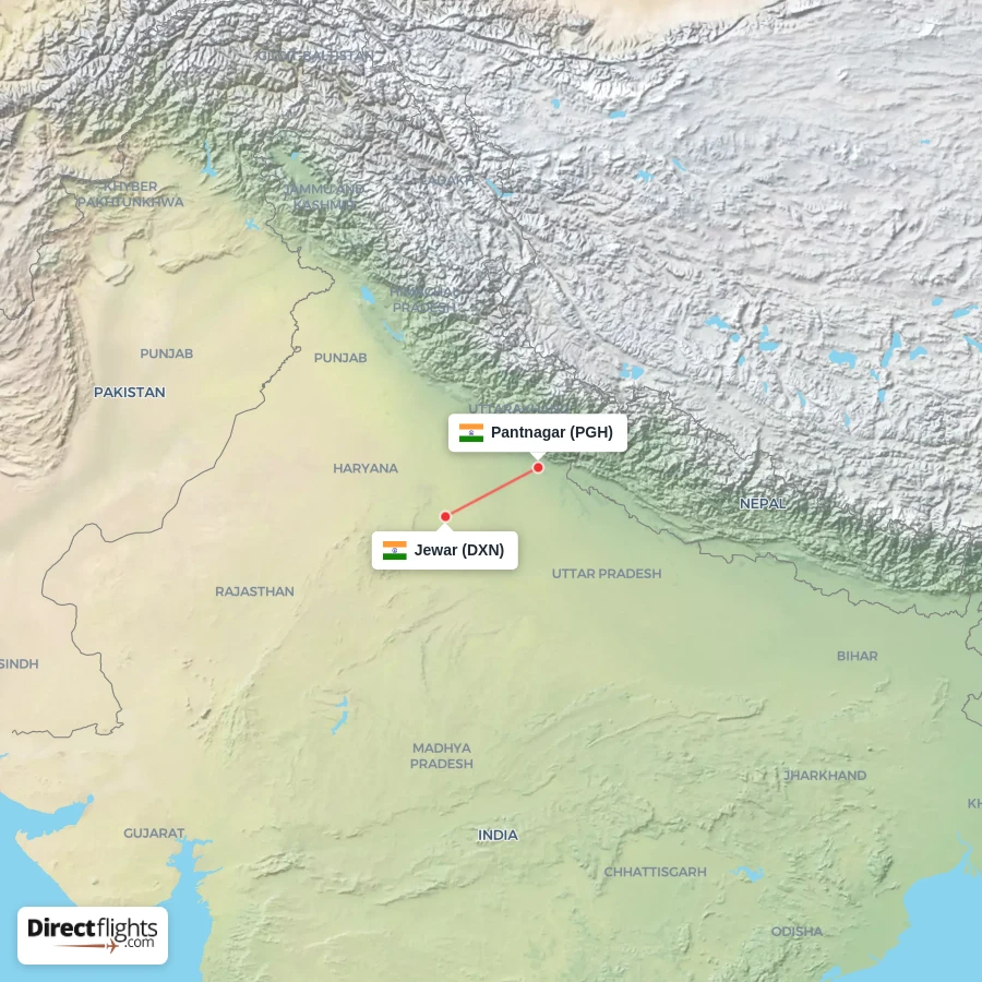 PGH - DXN route map