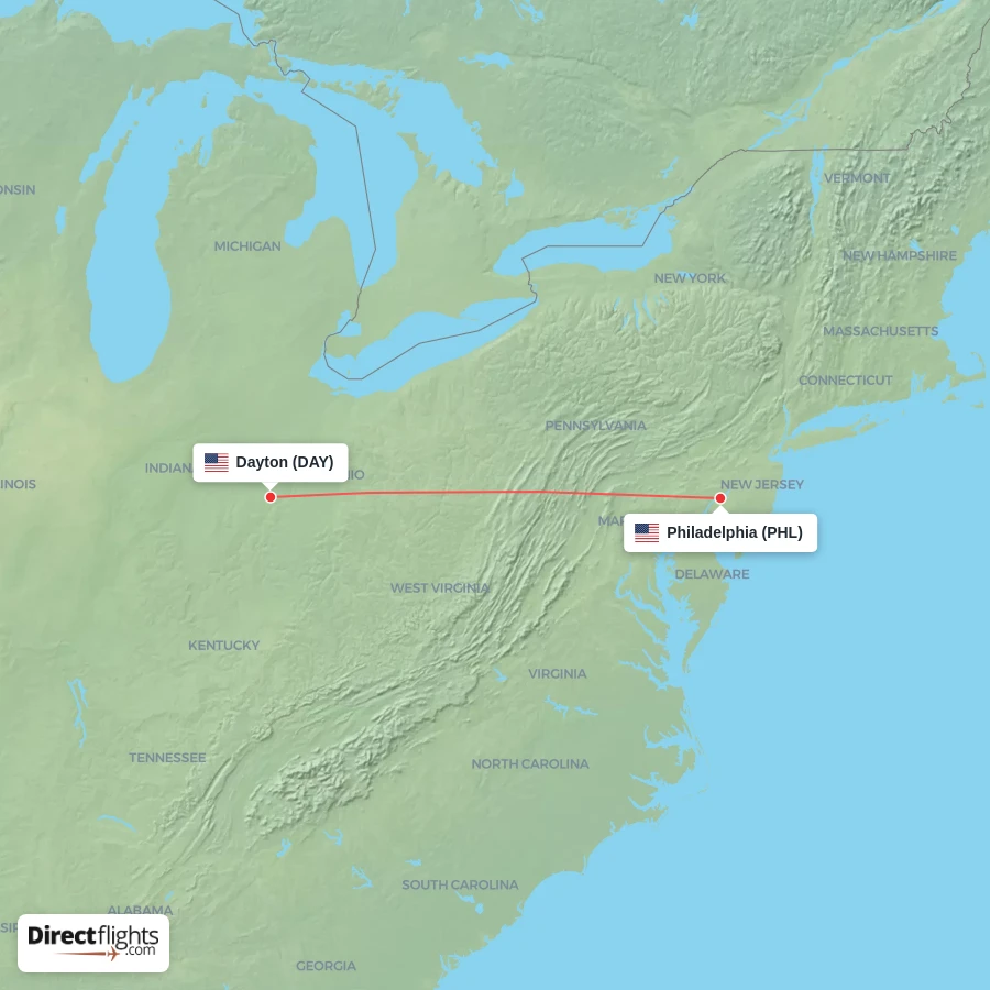 PHL - DAY route map