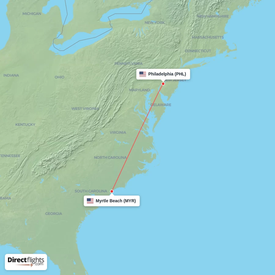 PHL - MYR route map