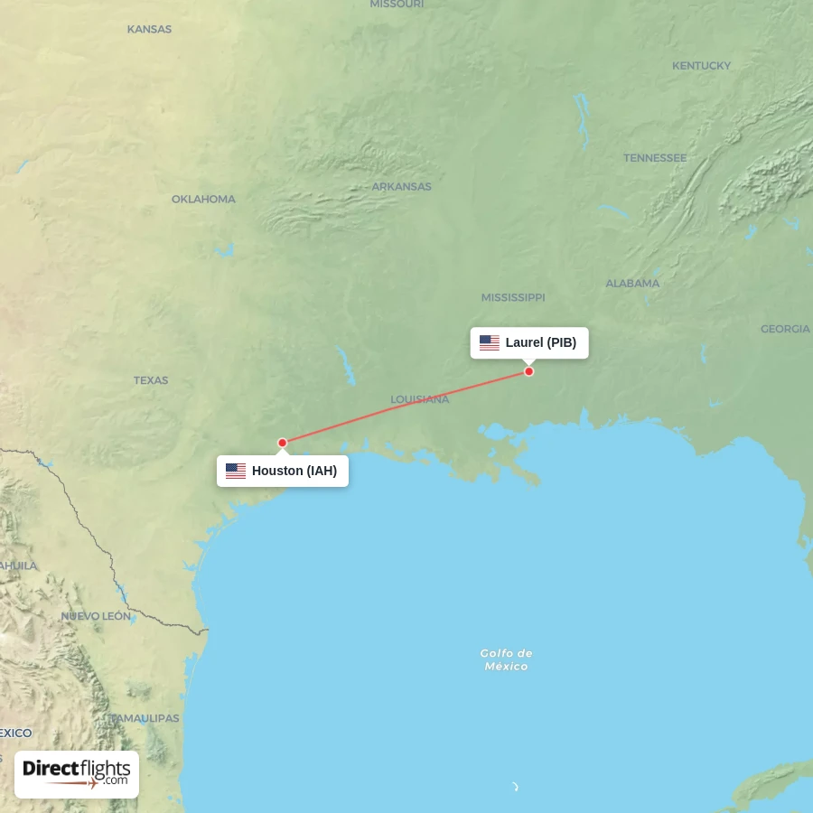 PIB - IAH route map