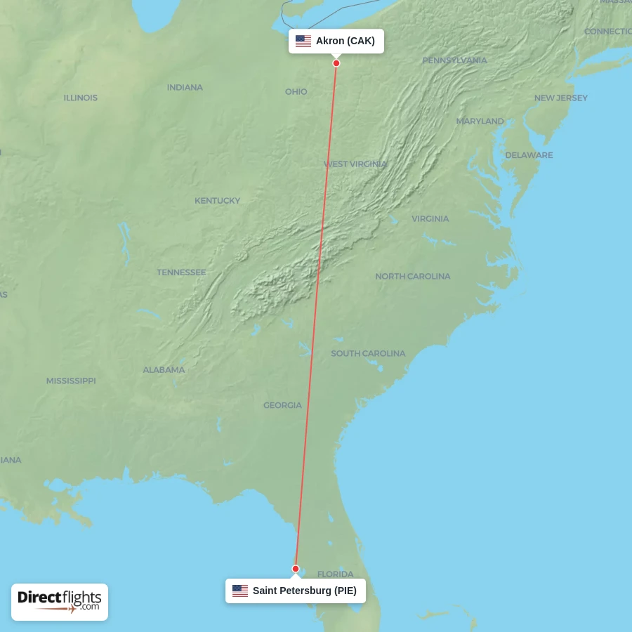 PIE - CAK route map