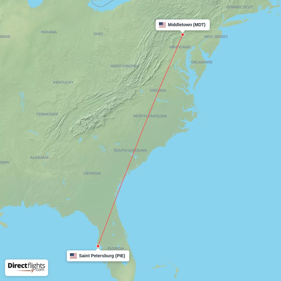 PIE - MDT route map