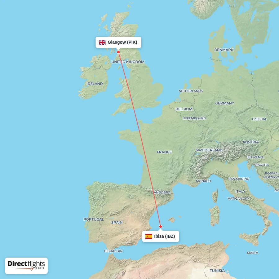 PIK - IBZ route map