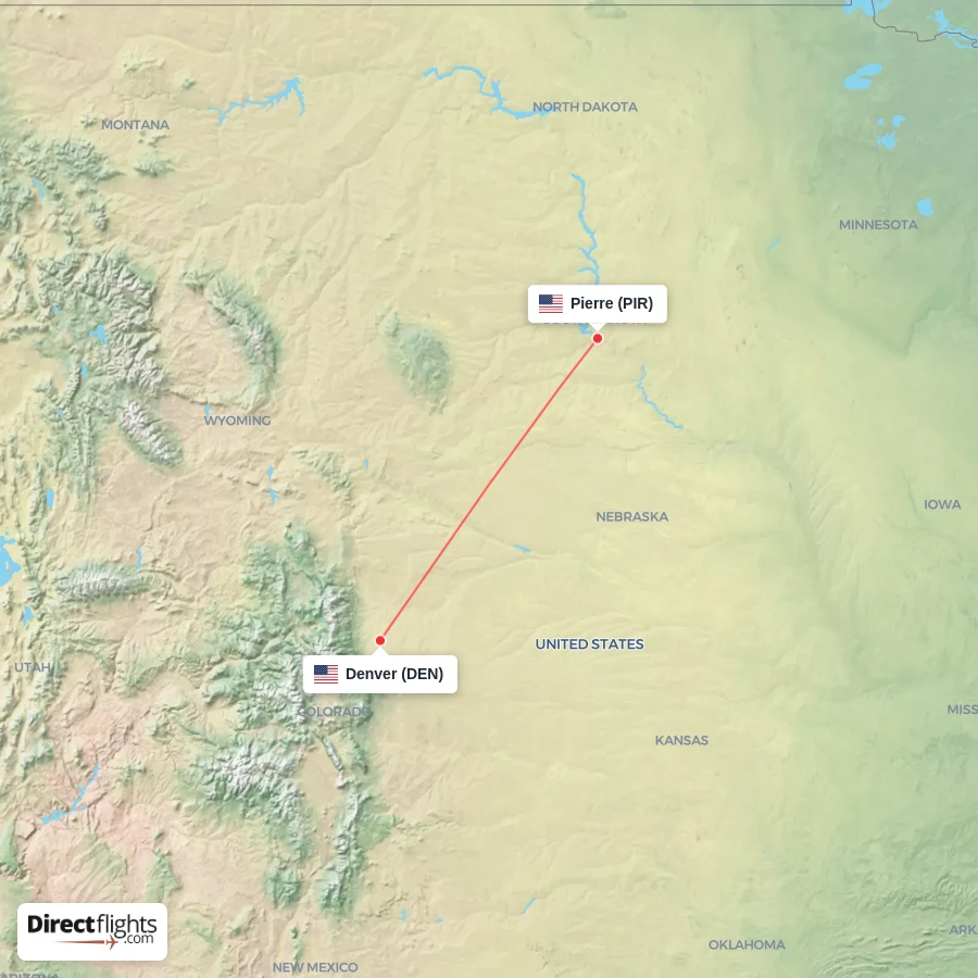 PIR - DEN route map