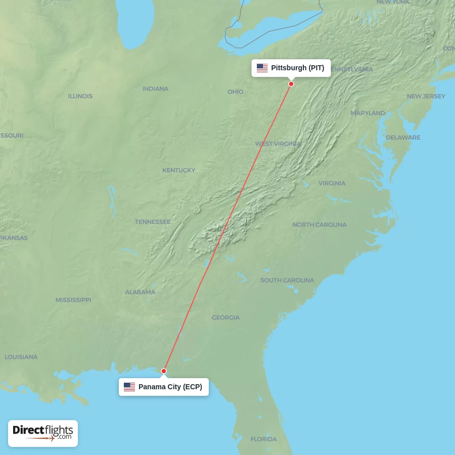 PIT - ECP route map