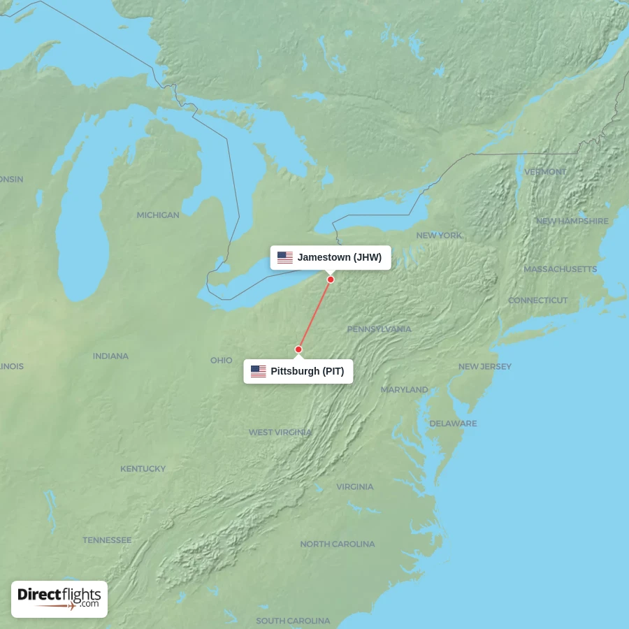 PIT - JHW route map