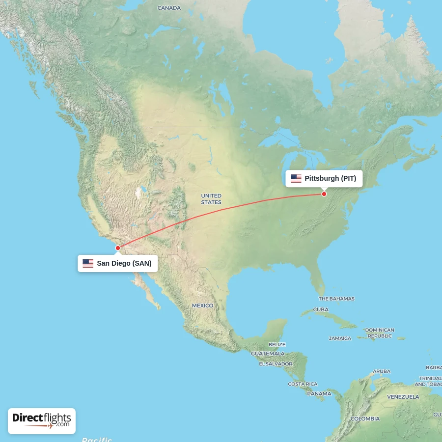 PIT - SAN route map
