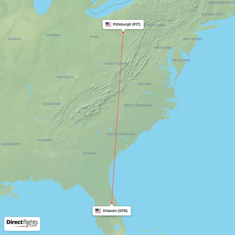 PIT - SFB route map
