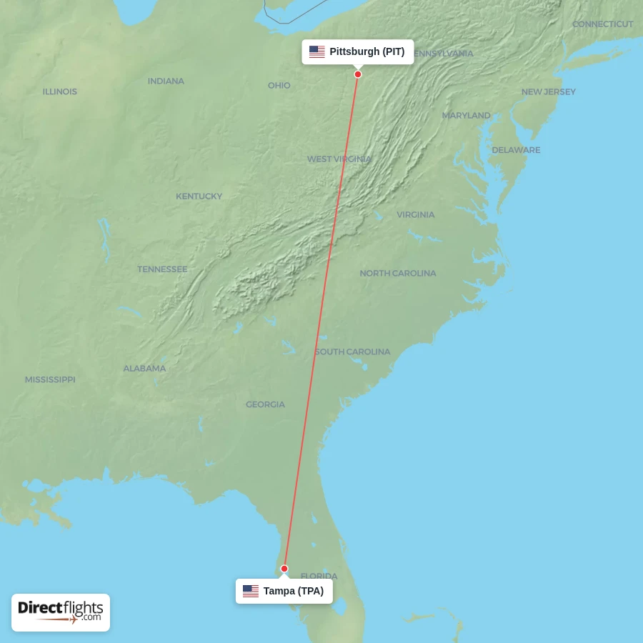 PIT - TPA route map