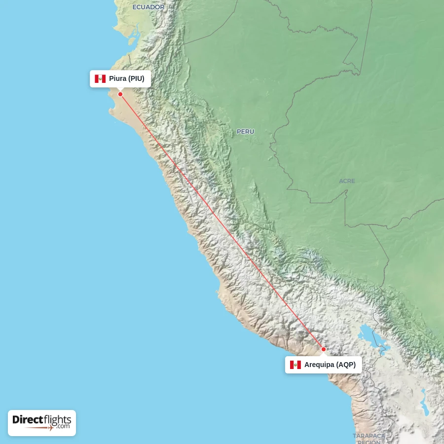 PIU - AQP route map