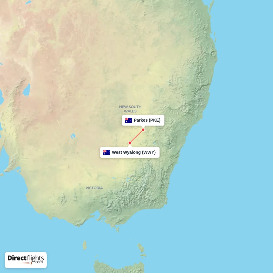 PKE - WWY route map