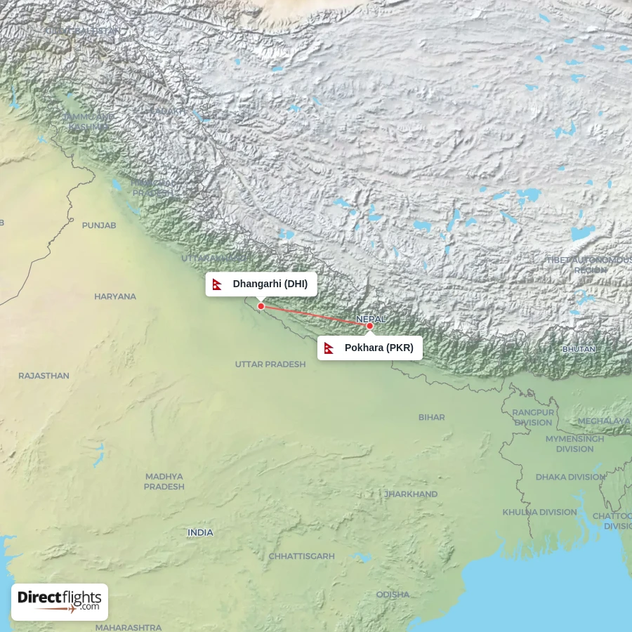 PKR - DHI route map