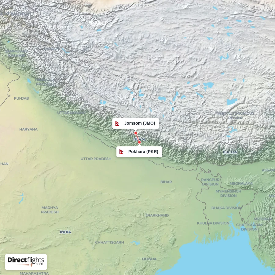 PKR - JMO route map