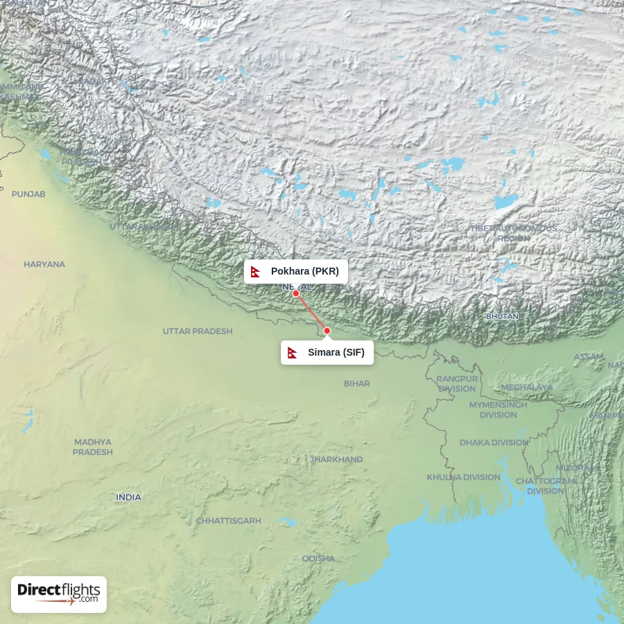 PKR - SIF route map