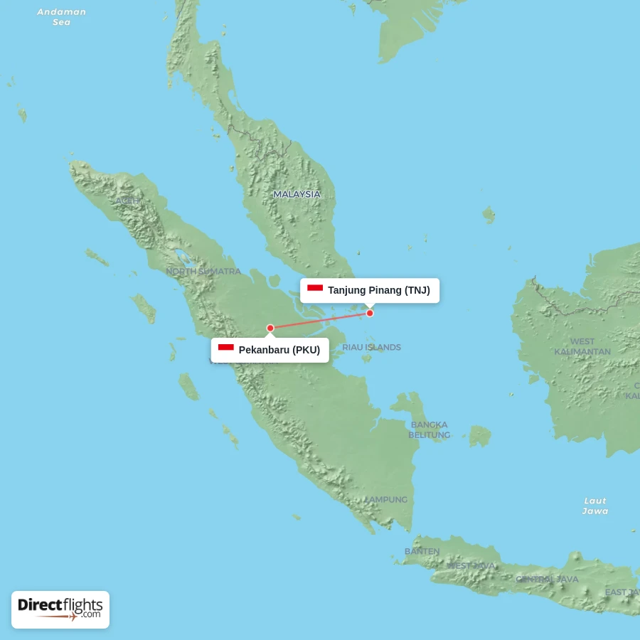 PKU - TNJ route map