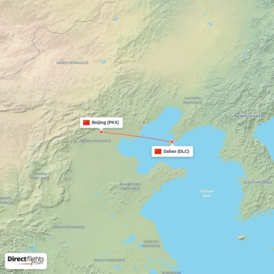 PKX - DLC route map