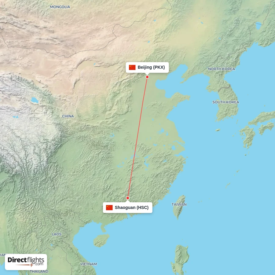 PKX - HSC route map