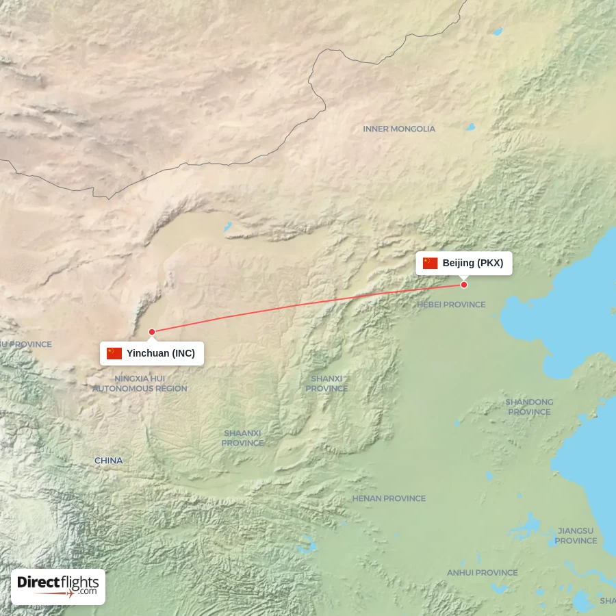 PKX - INC route map