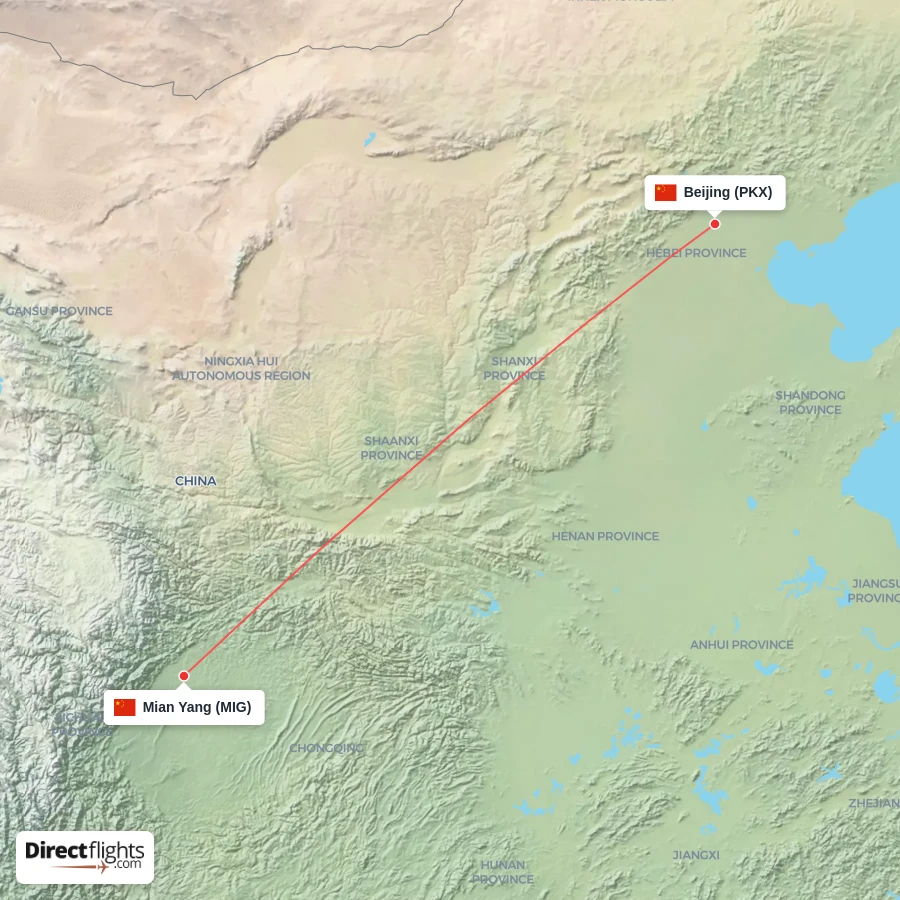PKX - MIG route map