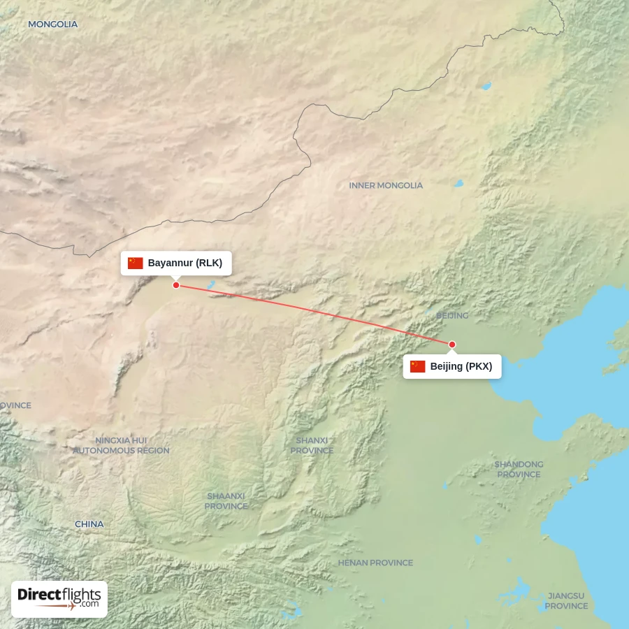 PKX - RLK route map