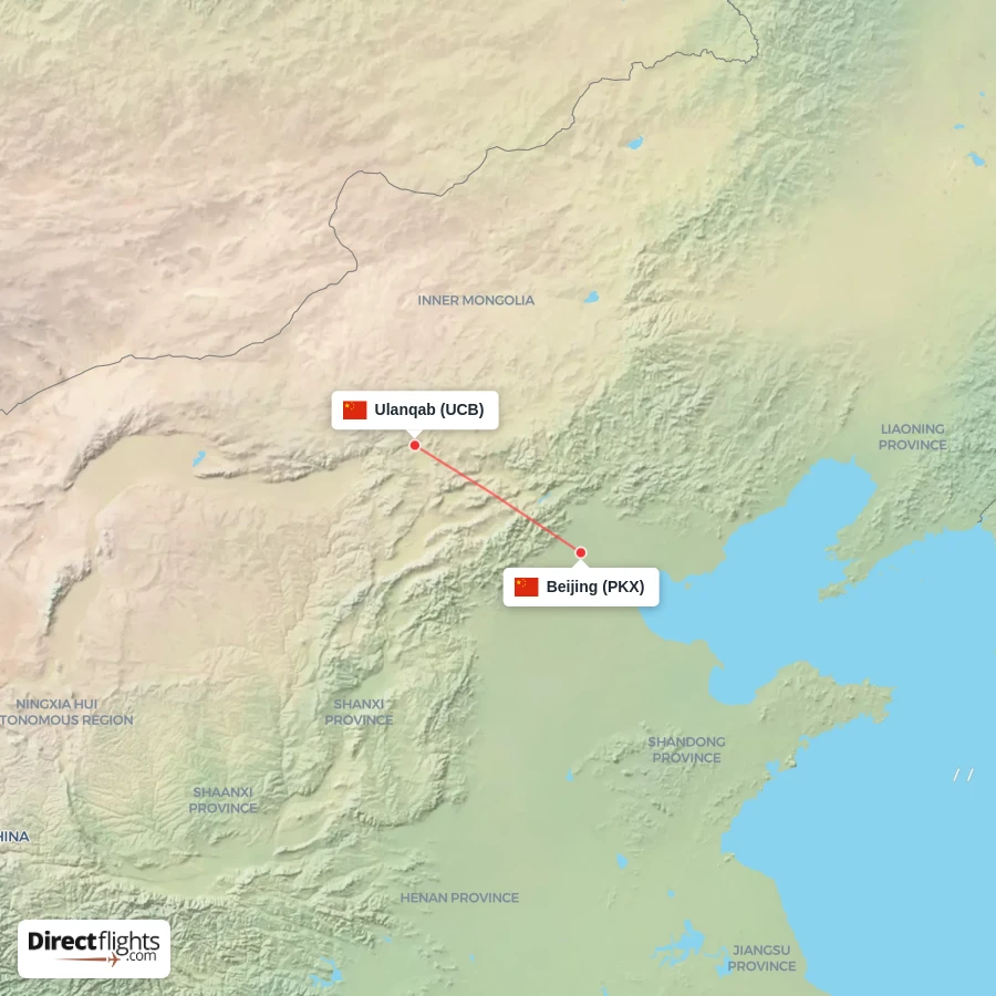 PKX - UCB route map