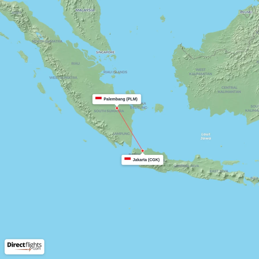 PLM - CGK route map