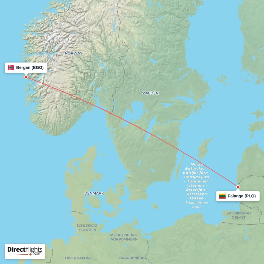 PLQ - BGO route map