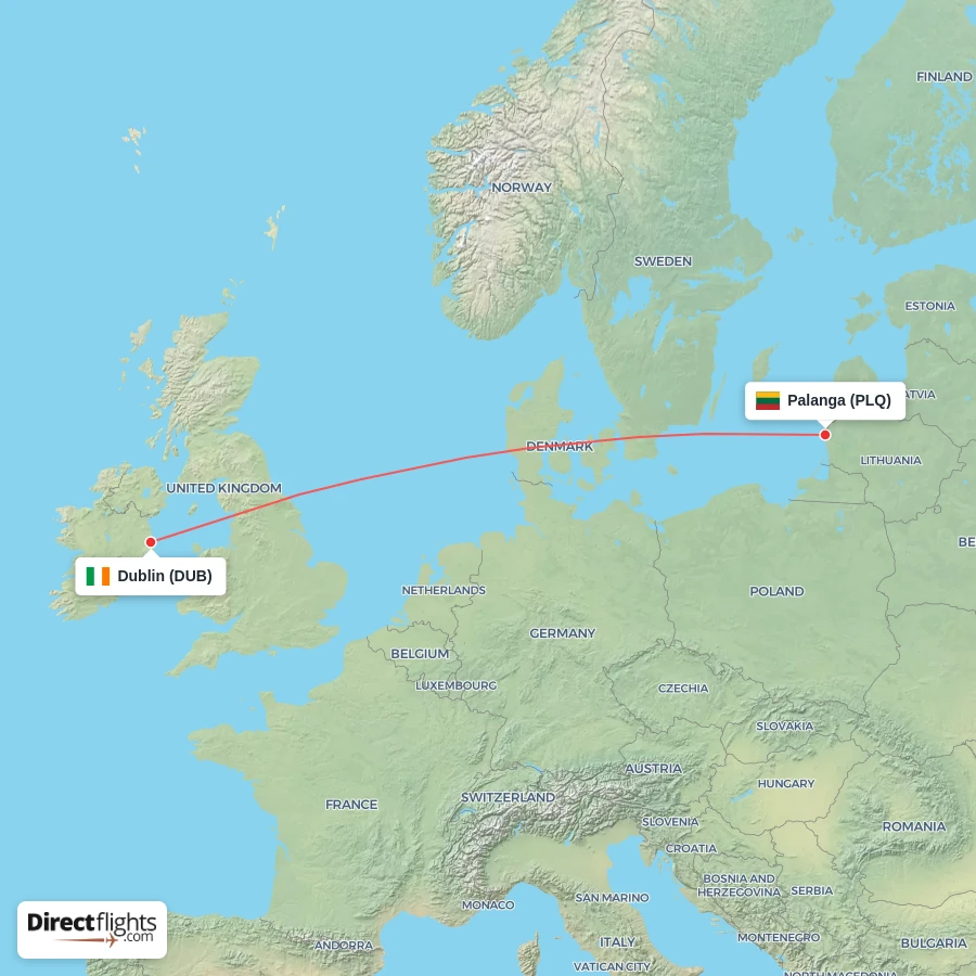 PLQ - DUB route map