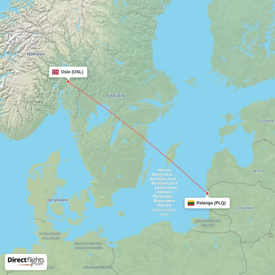 PLQ - OSL route map