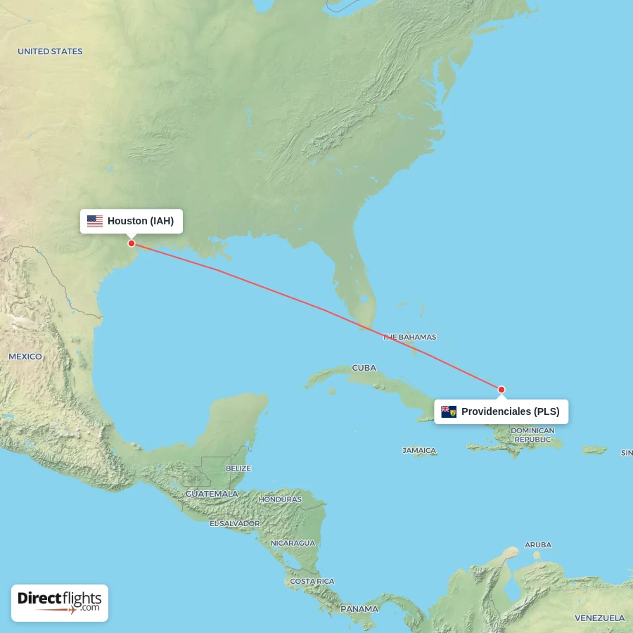 PLS - IAH route map