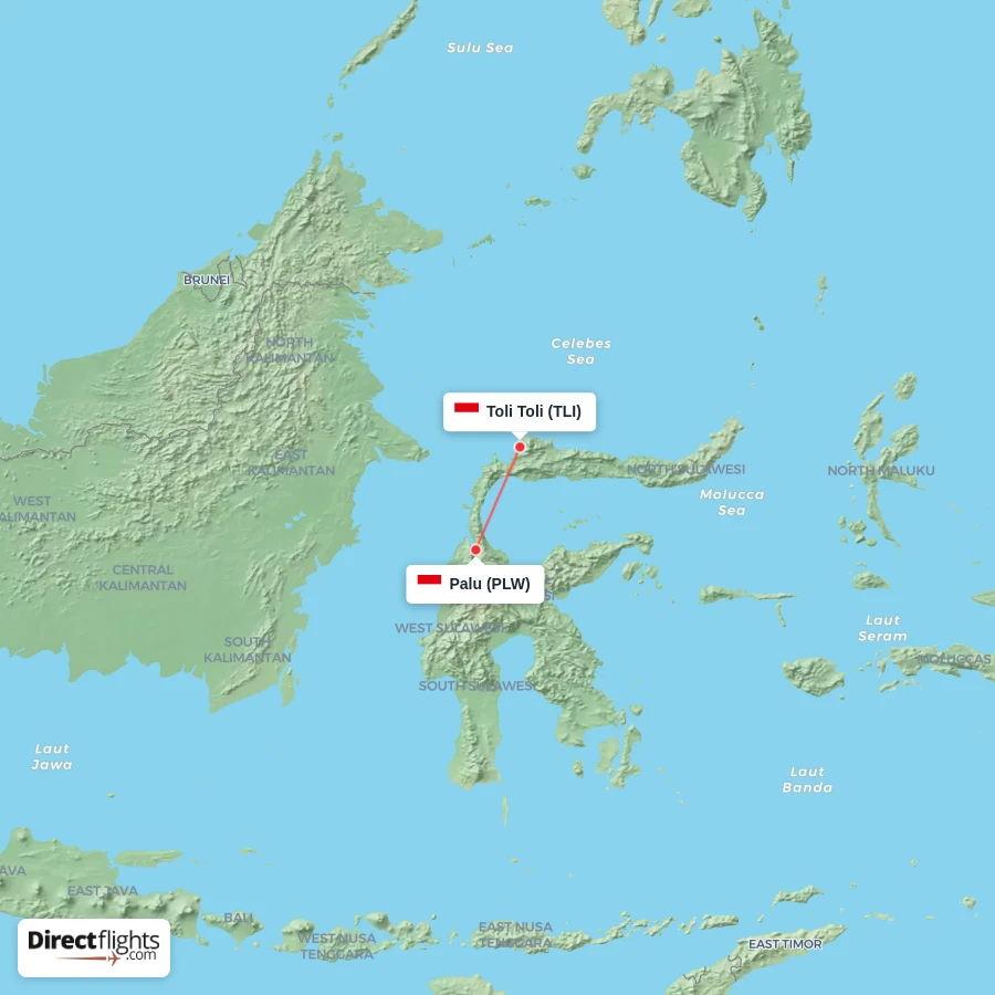 PLW - TLI route map